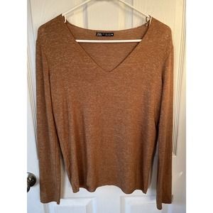 zara long sleeve lightweight sweater women small